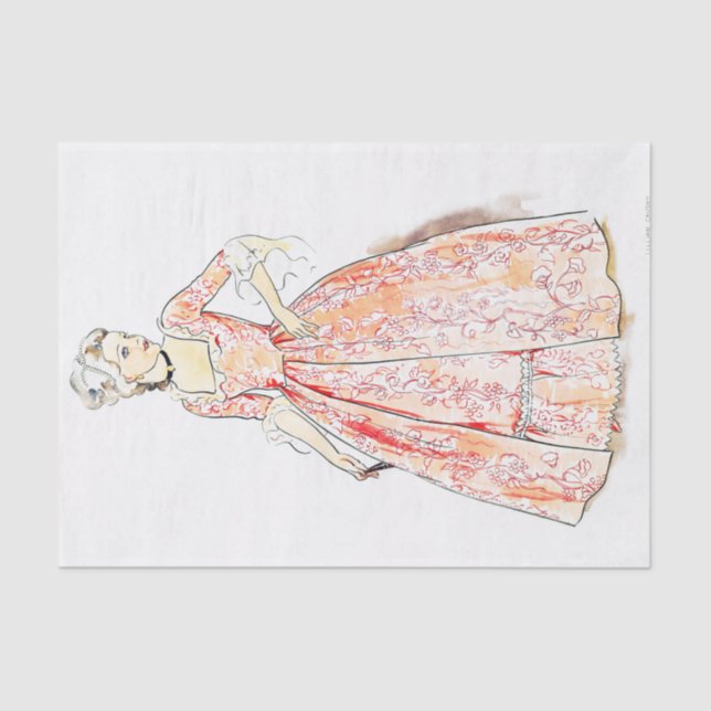 Papel De Seda Vintage dress, Decoupage (Anverso)