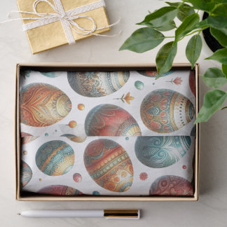 Papel De Seda Vintage Easter Egg Pattern Holiday