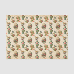 Papel De Seda Vintage Easter patrón mixto tejido fiesta