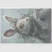 Vintage Easter Rabbit Decoupage