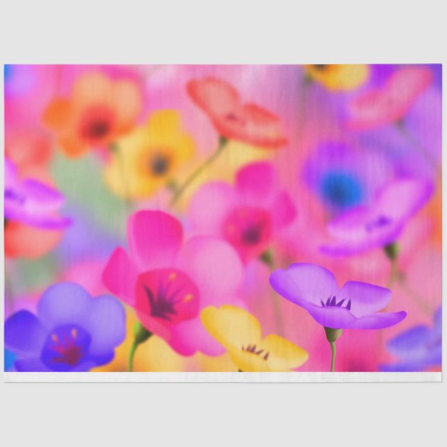 Papel De Seda Vintage Elegant Moderno Floral (Anverso)