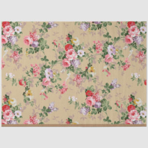 Papel De Seda Vintage Elegant Popular Rosa Floral