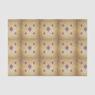 Papel De Seda Vintage época victoriana elegante oro y morado