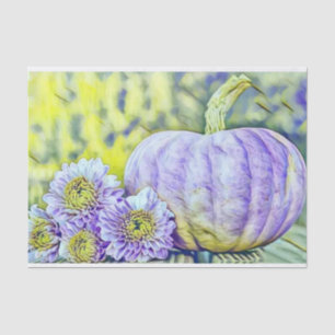 Papel De Seda Vintage Fall calabazas de otoño acuarela