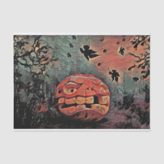 Papel De Seda Vintage Fall calabazas de otoño acuarela