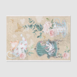 Papel De Seda Vintage Fantasy Alice En La Decoración Del País De