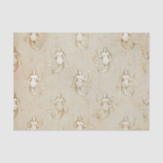 Papel De Seda Vintage Fantasy Mermaid Decoupage (Anverso)