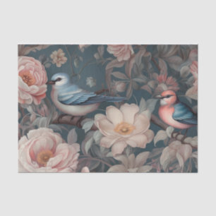 Papel De Seda Vintage Floral Bird