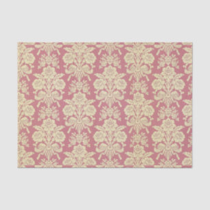 Papel De Seda vintage, floral, coral, rosa, rústico, damasco, vi