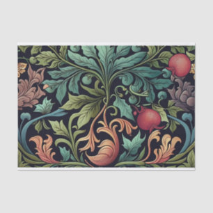 Papel De Seda Vintage Floral Leaves Pomegranates Gire Decoupage