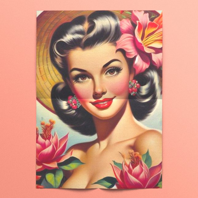 Papel De Seda Vintage Floral Pin Up (Subido por el creador)