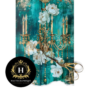 Papel De Seda Vintage Floral Rustic Chandelier French Decoupage