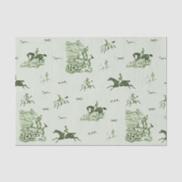 Papel De Seda Vintage Fox Chase Horse Riders Hounds Hunting
