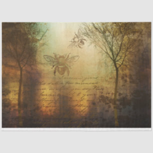 Papel De Seda Vintage French Bee in the woods Tissue Paper 20x30