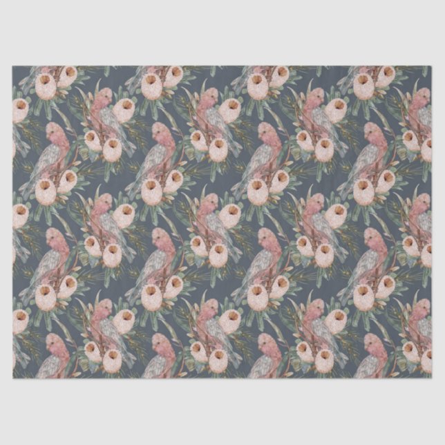 Papel De Seda Vintage Galah Bush Garden (Anverso)