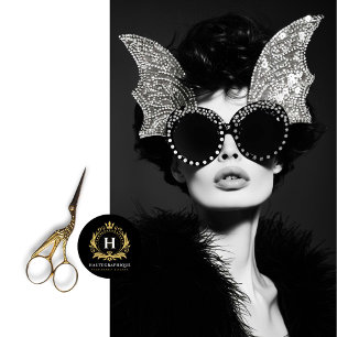 Papel De Seda Vintage Glam Batwing Sungafas de sol Edgy DIY Deco