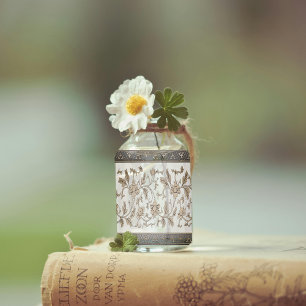 Papel De Seda Vintage Gold Chinoiserie Decoración Floral