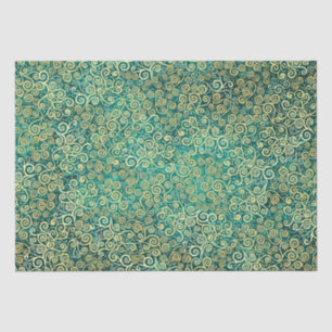 Papel De Seda Vintage Gold Swirls Pattern Boho de lujo con clase