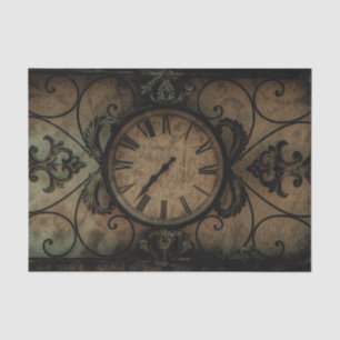 Papel De Seda Vintage Gothic Antique Wall Clock Steampunk