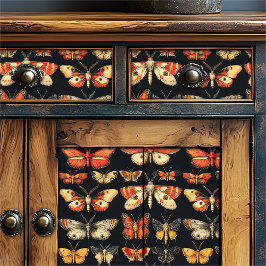 Papel De Seda Vintage Gótico Especímen Dark Academia Polilla