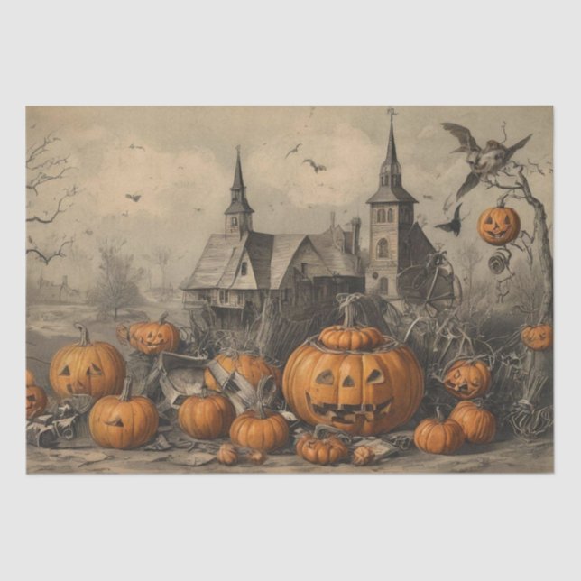 Papel De Seda Vintage Halloween Ephemera (Anverso)