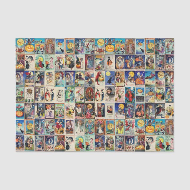 Papel De Seda Vintage Halloween Ephemera (Anverso)