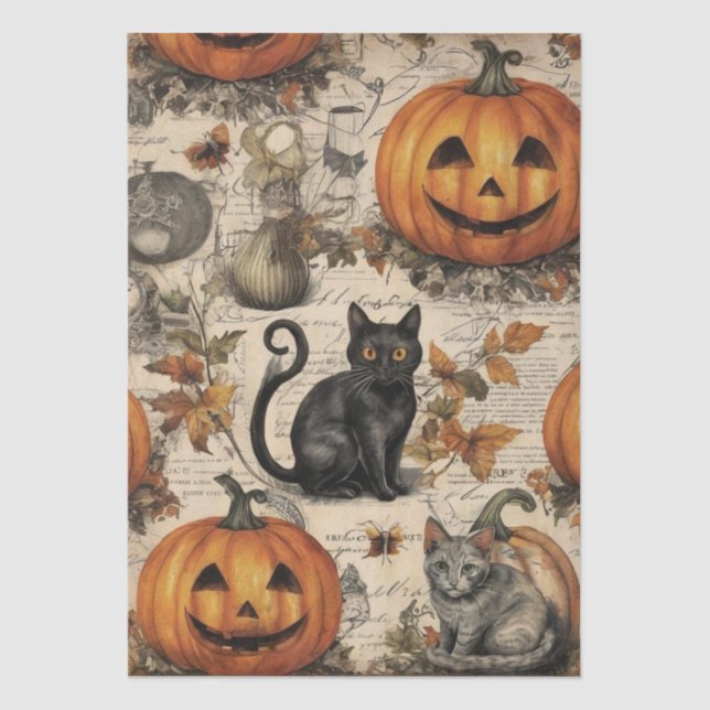 Papel De Seda Vintage Halloween Ephemera (Anverso)