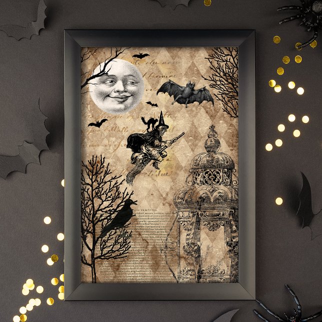 Papel De Seda Vintage Halloween Ephemera Decoupage (Subido por el creador)