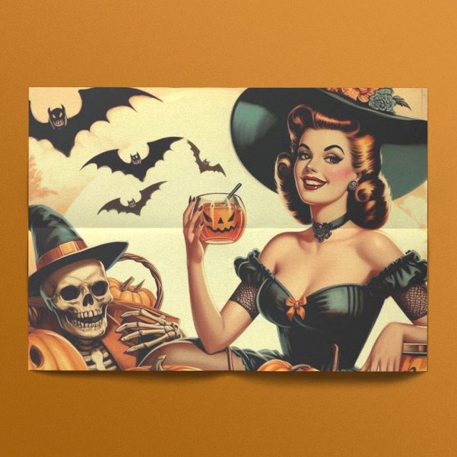 Papel De Seda Vintage Halloween Pin Up (Subido por el creador)