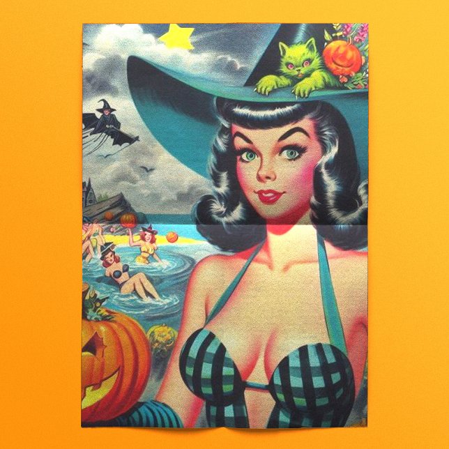 Papel De Seda Vintage Halloween Pin-up (Subido por el creador)