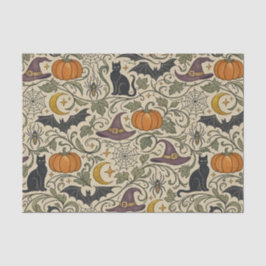 Papel De Seda Vintage Halloween Scrollwork