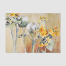 Vintage Hannah Overbeck Art Nouveau flores amarill