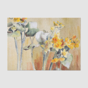 Papel De Seda Vintage Hannah Overbeck Art Nouveau flores amarill