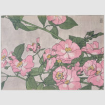 Vintage Hannah Overbeck Art nouveau prarie rosa