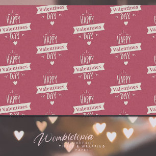 Papel De Seda Vintage Happy Valentine Day Elegance