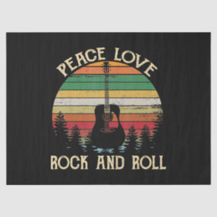 Papel De Seda Vintage Hippie Van Flower Bus Peace Love
