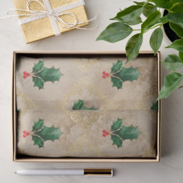 Papel De Seda Vintage Holly Damask Pattern 