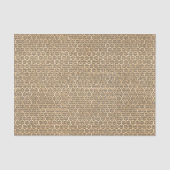 Papel De Seda Vintage Honeycomb (Anverso)