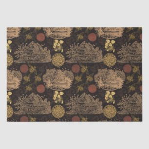 Papel De Seda Vintage Honeycomb Bee Black