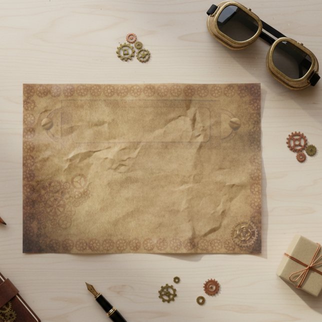 Papel De Seda Vintage industrial Steampunk Old Gears (Subido por el creador)