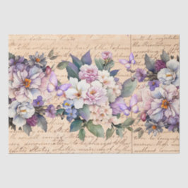 Papel De Seda Vintage Inspired Floral Love Letter Decoupage