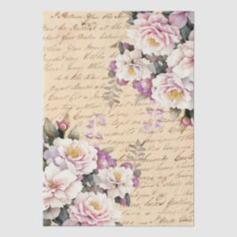 Papel De Seda Vintage Inspired Floral Love Letter Decoupage