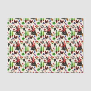 Papel De Seda Vintage Joy Chirstmas Winter Santa Woodland Forest