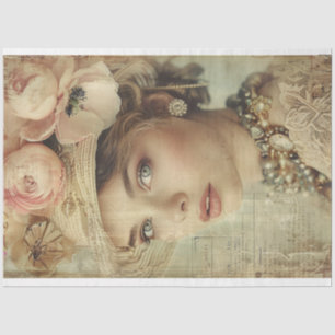 Papel De Seda Vintage Lady of Jazz Era Decoupage