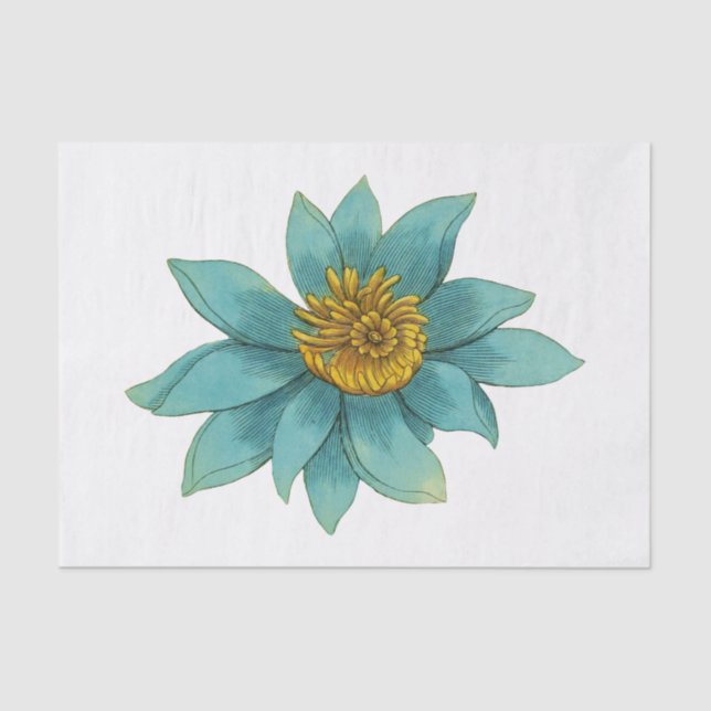 Papel De Seda Vintage Lotus Flower #1 (Anverso)