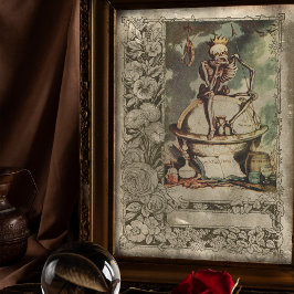 Papel De Seda Vintage Macabre Dance of Death Halloween Skeleton