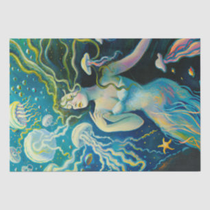 Papel De Seda Vintage Mermaid Wall Decoración Sirenas Mar Nymph
