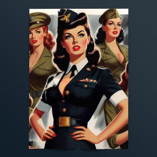 Papel De Seda Vintage Military Pin-up