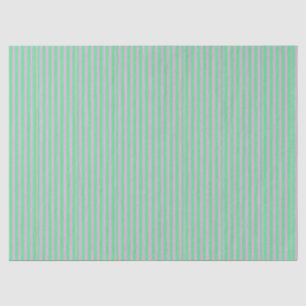 Papel De Seda Vintage Mint Green Pink Stripe Christmas Tree