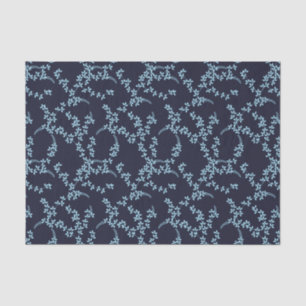 Papel De Seda Vintage Navy Blue Garden Noche Floral